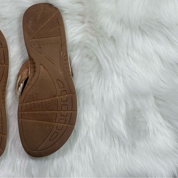 Sperry Tan and Cream Braided Sandals - Picture 5 of 7